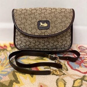 Celine Tan and Brown Crossbody Bag